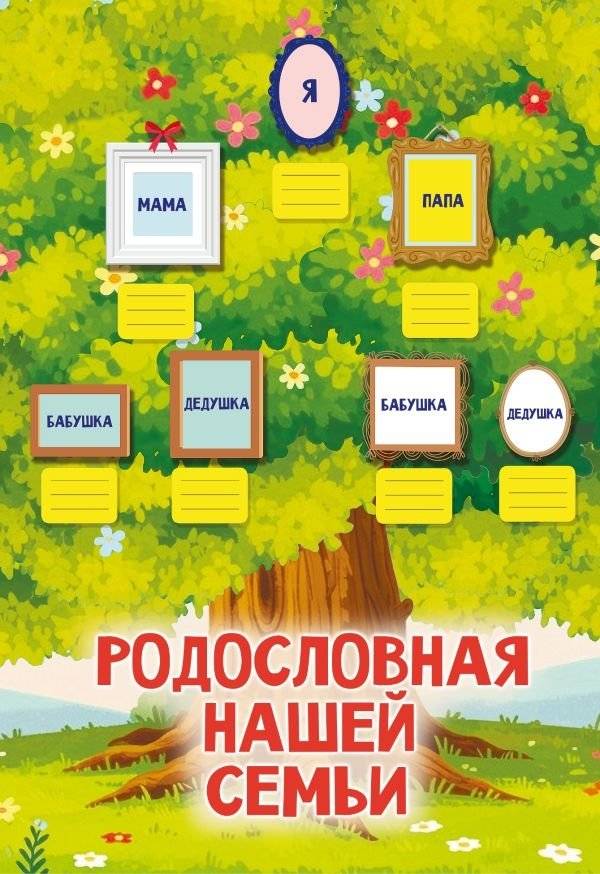 Родословная нашей семьи. Плакат с наклейками | Our Family Tree. Poster with Stickers