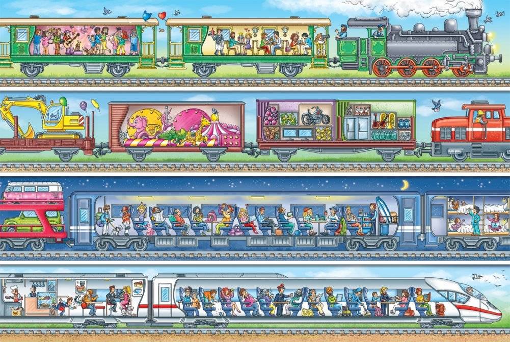 Поезда. Виммельбух фото книги 2