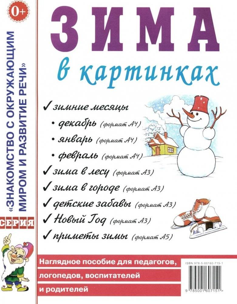 Зима в картинках. Наглядное пособие для педагогов, логопедов, воспитателей и родителей | Winter in Pictures: A Visual Aid for Educators and Parents
