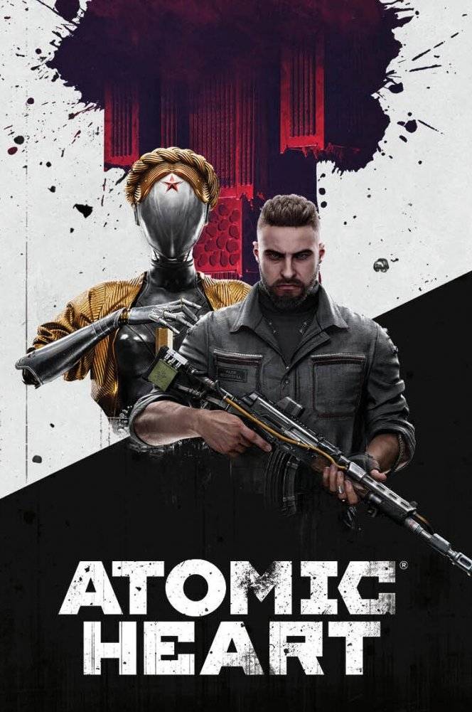 Обложка для паспорта Atomic Heart. Близняшка и майор Нечаев | Atomic Heart Passport Cover: Twins and Major Nechaev