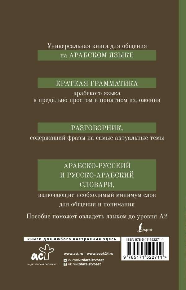 Арабский язык. 4-в-1: грамматика, разговорник, арабско-русский словарь, русско-арабский словарь фото книги 3