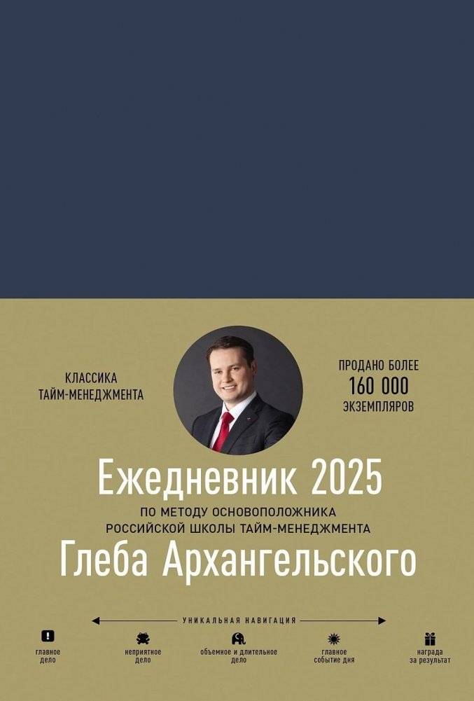 Ежедневник. Метод Глеба Архангельского датированный, 2025 | Diary. Gleb Arkhangelsky's Method dated, 2025