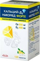 Takeda Calcium-D3 Nycomed Forte, 500mg / 400ME, 120 Chews. tab.